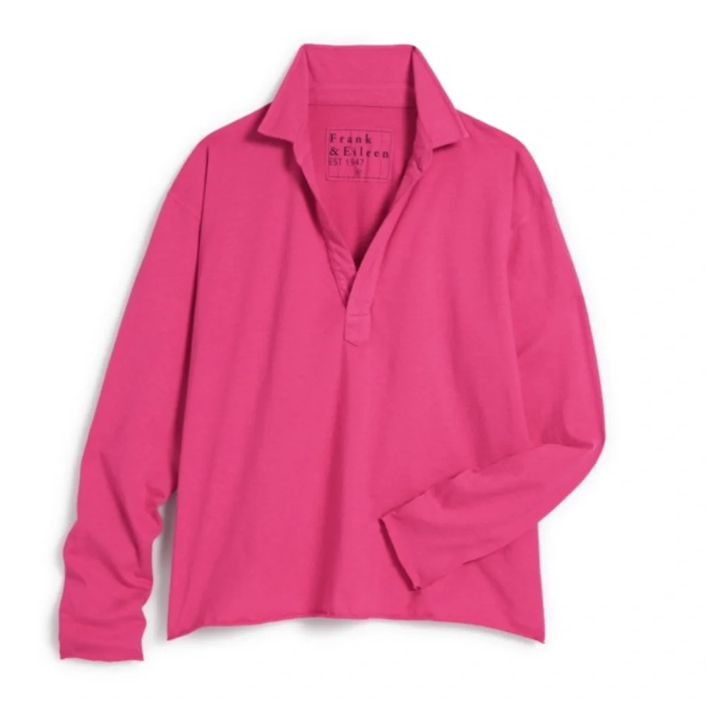 Frank & Eileen Patrick Popover Henley in Rose Size XS - Picture 4 of 9